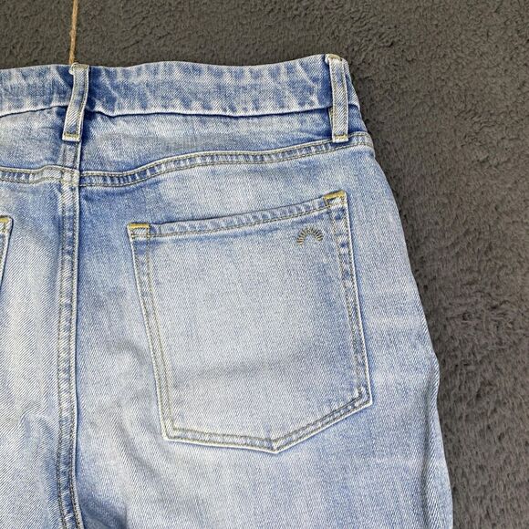 Porter Blue Jeans Womens 28 Blue High Rise Straight Leg Distressed Raw Hem Denim - Picture 11 of 12